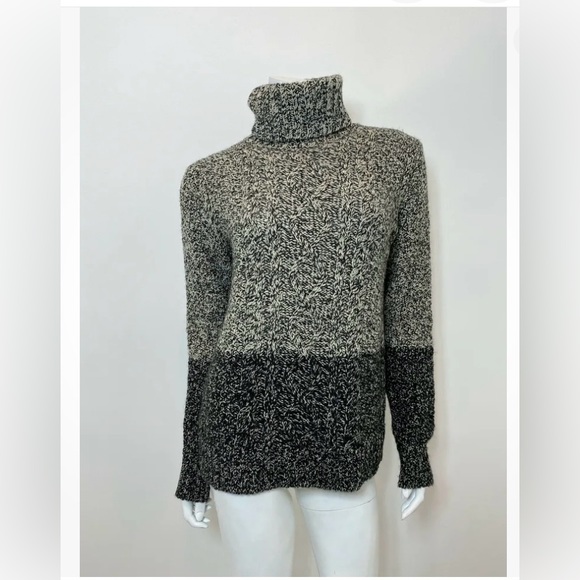 VINCE Colorblock Turtleneck Sweater - Picture 2 of 5
